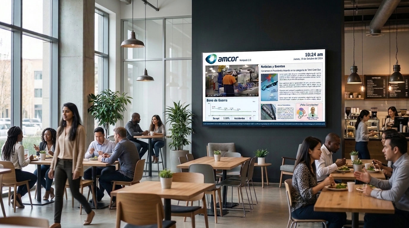 Imagen del proyecto Amcor Murales Digitales proporcionada por CREASOFT